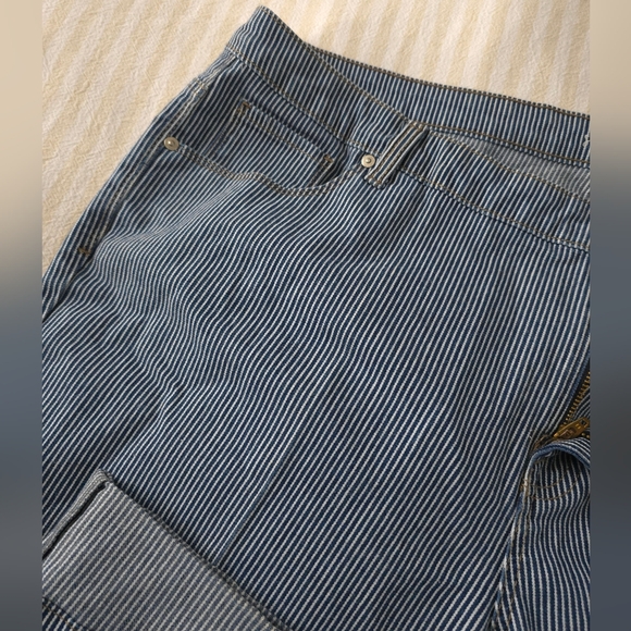 Style & Co Pinstripe Capri Jeans Size:20W - Picture 2 of 8